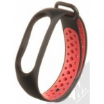 Silikoonk&auml;ev&otilde;ru Tactical Double Silicone, sobib Xiaomi Mi Band 3/4, must/punane