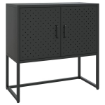 vidaXL puhvetkapp, must, 75x35x75 cm, teras, Juoda