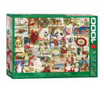 Pusle Eurographics, 6000-0784, Vintage Christmas Cards, 1000 tk