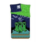Voodipesukomplekt Minecraft Sssleep Tight, 140 x 200 cm + padjap&uuml;&uuml;r 50 x 70 cm