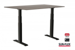 Reguleeritava k&otilde;rgusega kirjutuslaud SUN-FLEX&reg;EASYDESK ADAPT, elektriline, kaks mootorit, must raam, 140x80 cm, hall lauaplaat