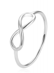 Beneto Elegantne h&otilde;bedane Infinity Ring AGG357
