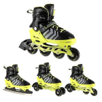 NH18192 4IN1 BLACK-GREEN SIZE M(34-38) IN-LINE SKATES/HOCKEY ICE SKATES