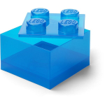 LEGO klotsikast Storage Brick 4 Top Lid Glitter (sinine/l&auml;bipaistev)