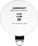 OEM lame omnidirectional v&auml;litingimustes valge DVB-T2 MUX8 32dB antenn