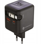 Forcell 70W GaN3 USB-C PD v&otilde;rgulaadija koos 80 cm kokkupandava kaabliga