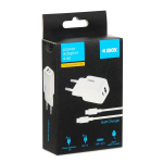 Ibox seinlaadija C-42 ILUC42W, 33W, 2 porti USB-C USB-A, GaN, PD 3.0, valge, kiirlaadimine