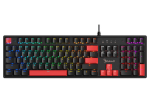 A4Tech Bloody S520N Fire Black A4TKLA47737, mehaaniline klaviatuur, 104 klahvi, BLMS Red Plus l&uuml;litid, RGB, USB, 1.8m
