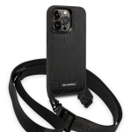 Karl Lagerfeld KLHCP14LSTMMK iPhone 14 Pro 6,1 musta/musta Monogrammi plaat Logoga Rihm