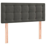 vidaXL voodiraam peats, tumehall, 100x5x78/88 cm, samet