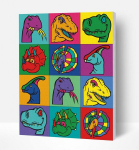 Maalimine numbrite j&auml;rgi Splat Planet Dinosaurus, 30x40 cm