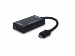 SAVIO ADAPTER MHL MICRO USB 5 PIN MĘSKIE &ndash; HDMI A ŻEŃSKIE CL-32