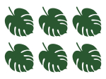 Lauakaart Aloha Monstera, roheline, 14,5x11 cm, 1 pk/6 tk