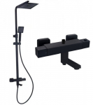 Du&scaron;ikomplekt termostaadiga Mexen Tim black mat