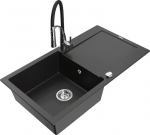 Graniitk&ouml;&ouml;givalamu Mexen Leo segisti ja sifooniga, Metallic black/silver+Black/Chrome