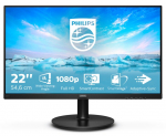 Monitor Philips 221V8A/00 21.5 tolli FHD - Must - LCD LED - VA - 1920 x 1080 - 4ms - VGA HDMI