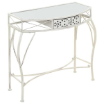 vidaXL lisalaud prantsuse stiilis, metall 82 x 39 x 76 cm valge