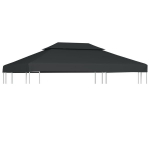 vidaXL kahekordne varjualuse katus 310 g/m&sup2; 4 x 3 m, antratsiit
