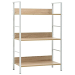 vidaXL 3-korruseline raamaturiiul tamm 60x27,6x90,5 cm, puitlaastplaat, Ruda