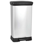CURVER | 50L pedal bin, Metal look, recycled plastic