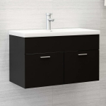vidaXL valamukapp, must, 80 x 38,5 x 46 cm, puitlaastplaat