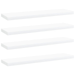 vidaXL riiuliplaadid 4 tk, valge, 40x10x1,5 cm, puitlaastplaat