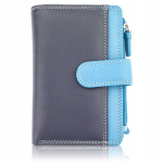 Ehtsast nahast rahakott naistele Visconti RB-97, sinine