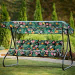 Patjade ja varikatuse komplekt aiakiikedele Patio Parma/Milano, must/v&auml;rviline