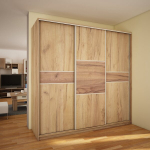 Riidekapp Puerto 240D, pruun/tamm