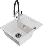 Graniidist k&ouml;&ouml;givalamu Mexen Enzo koos segisti ja sifooniga, Valge+Must/Kroom