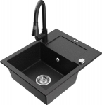 Graniidist k&ouml;&ouml;givalamu Mexen Enzo koos segisti ja sifooniga, Metallic black/silver+Black