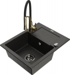 Graniidist k&ouml;&ouml;givalamu Mexen Enzo koos segisti ja sifooniga, Metallic black/gold+Black/Gold
