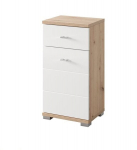 Vannitoa kapp Szynaka Meble Sting 45 1D1S, pruun/valge