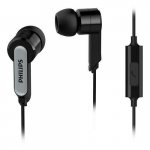 Oreillette - PHILIPS - SHE1405BK/10 - Intra-auricular - Cablu - Microfon &icirc;ncorporat