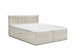 Voodi Mazzini Beds Echaveria 200x200 cm, beeži v&auml;rvi