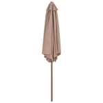 vidaXL p&auml;ikesevari puidust postiga, 270 cm, pruunikashall