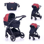 Universaalne k&auml;ru 2in1 Lorelli Adria, Black&Red