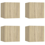 vidaXL seina telerikapid, 4 tk, Sonoma tamm, 30,5x30x30 cm