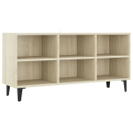 vidaXL metalljalgadega telerikapp, Sonoma tamm, 103,5 x 30 x 50 cm