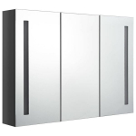 vidaXL LED vannitoa peegelkapp, 89 x 14 x 62 cm, s&auml;ravhall