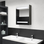vidaXL LED vannitoa peegelkapp, antratsiithall, 50 x 14 x 60 cm, Hall