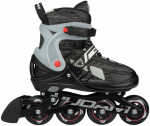 Reguleeritava suurusega rulluisud Nijdam Inline Skates Adjustable Tarmac Tremor, must/hall