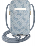Guess PU 4G Metal Logo Pouch L Blue