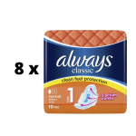 H&uuml;gieenilised pakendid ALATI Tavalised, 10 tk. x 8 tk. pakett