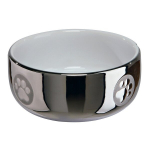 Taldrik - Keraamika - H&otilde;be/Valge - 300 ml - Kassij&auml;lje mustrid - &Uuml;mmargune