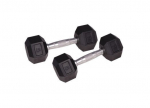 Kuusnurkne hantel inSPORTline, 14 kg