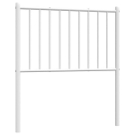vidaXL metallist voodipeats, valge, 75 cm
