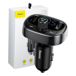 Baseus saatja FM T-kujuline S-09 Bluetooth MP3 autolaadija must