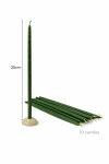 Peenikesed k&auml;sitsi valmistatud mesilasvaha k&uuml;&uuml;nlad, 10 tk, 25 cm, rohelised