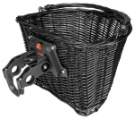 Jalgratta korv Azimut Wicker New, 35x26x22 cm, must